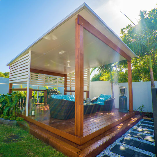 finished patios & shade structure