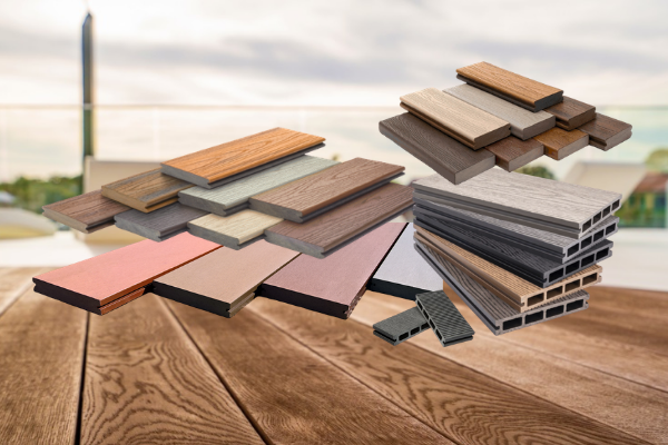 samples of composite decking boards