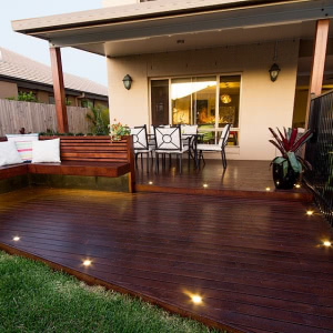 backyard patio timber decking