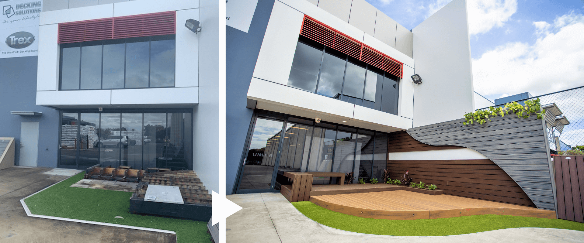 outdoor decking - before and after