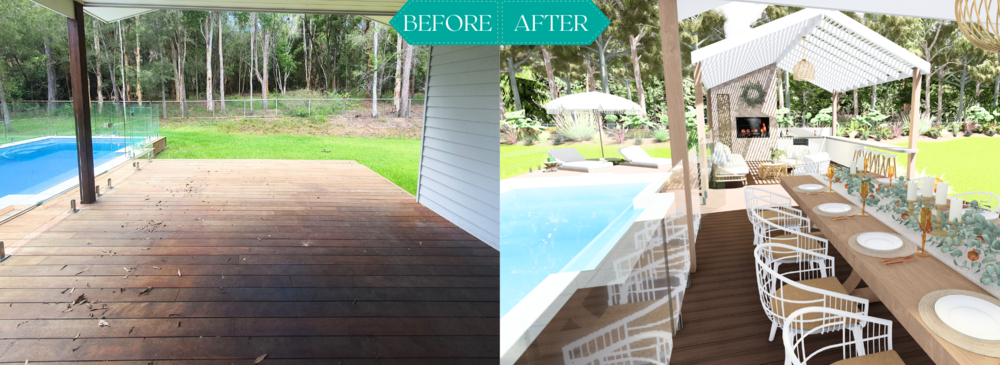 before and after deck build project